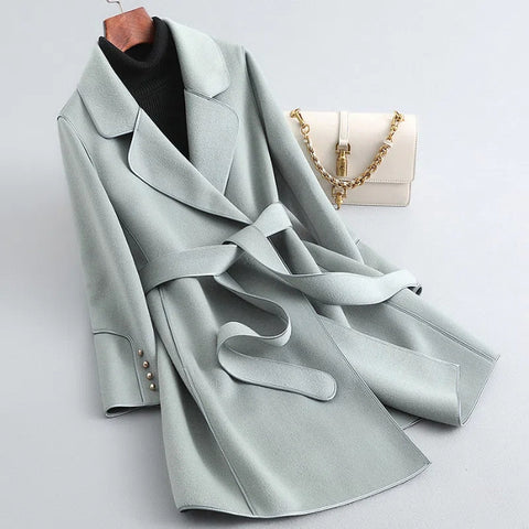 K-Pop Wool Coat Overcoat Women