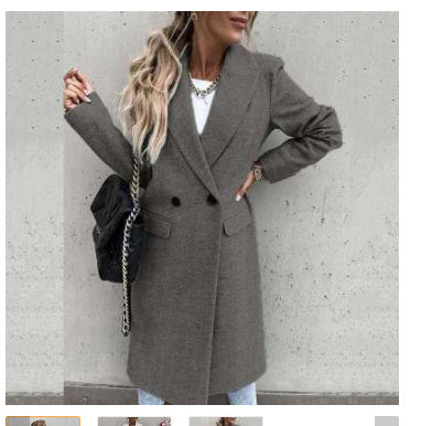 Women's Suit Collar Woolen Coat Coat