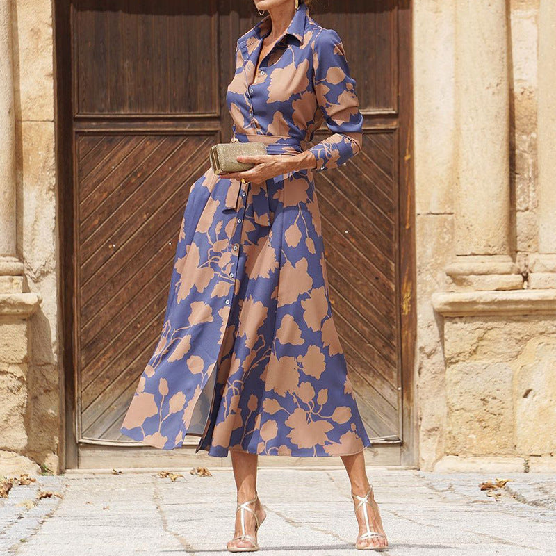 Fashionable Printed Midi Dress
