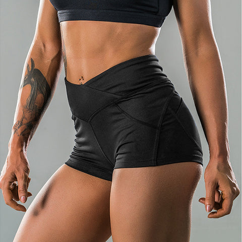 Sports shorts female tight hip sexy v-shaped peach hip high waist shorts yoga pants fitness pants