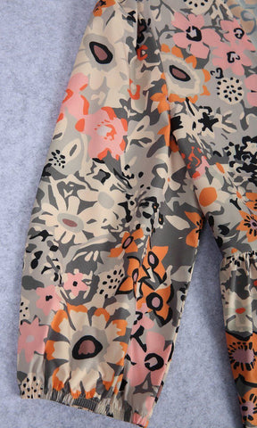Women's V-neck Printed Loose Midi Dress
