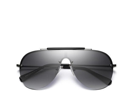 One-Piece Large Frame Aviator Sun Glasses