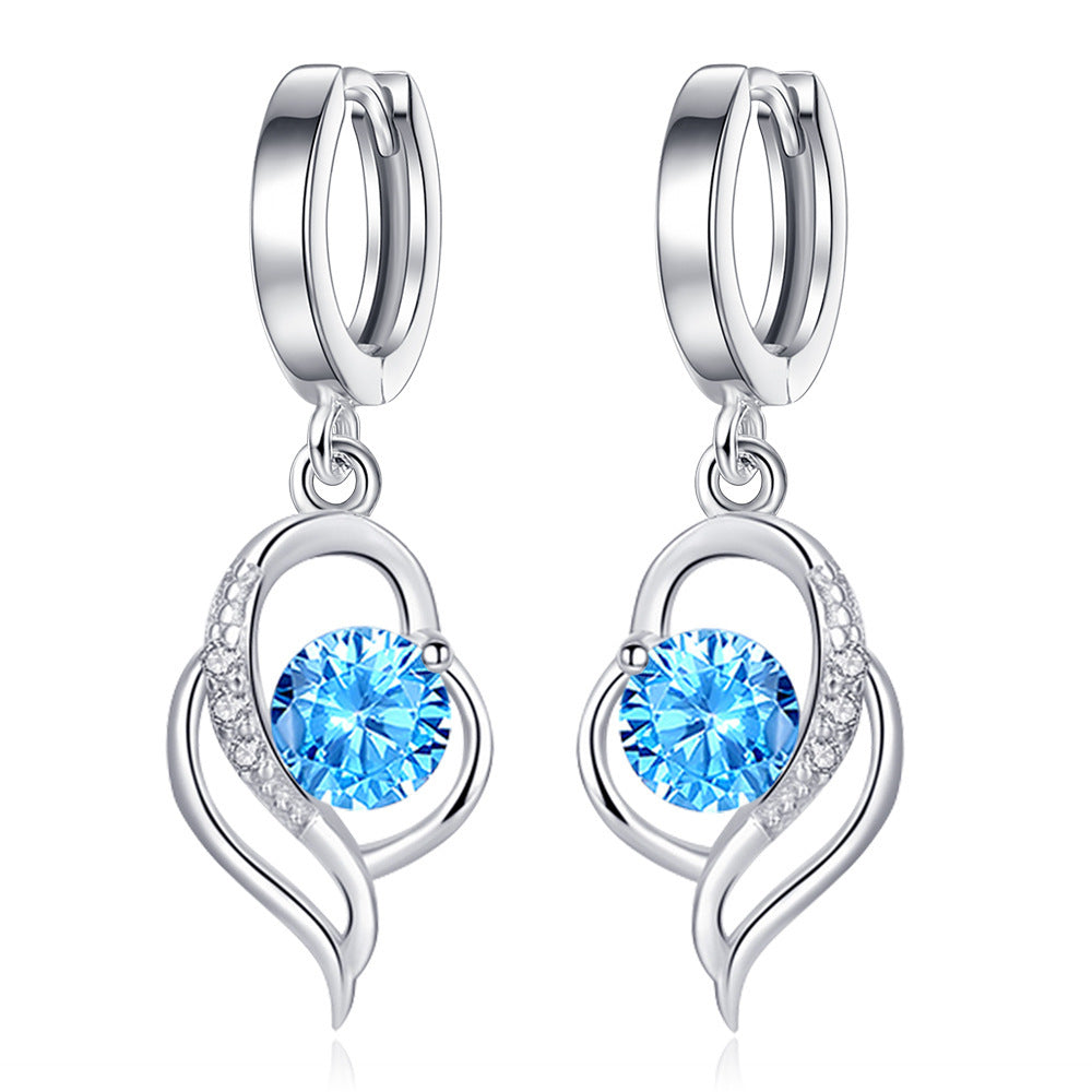 Chic Soft Ear Rings Mid-length Heart-shaped