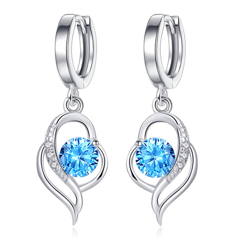 Chic Soft Ear Rings Mid-length Heart-shaped