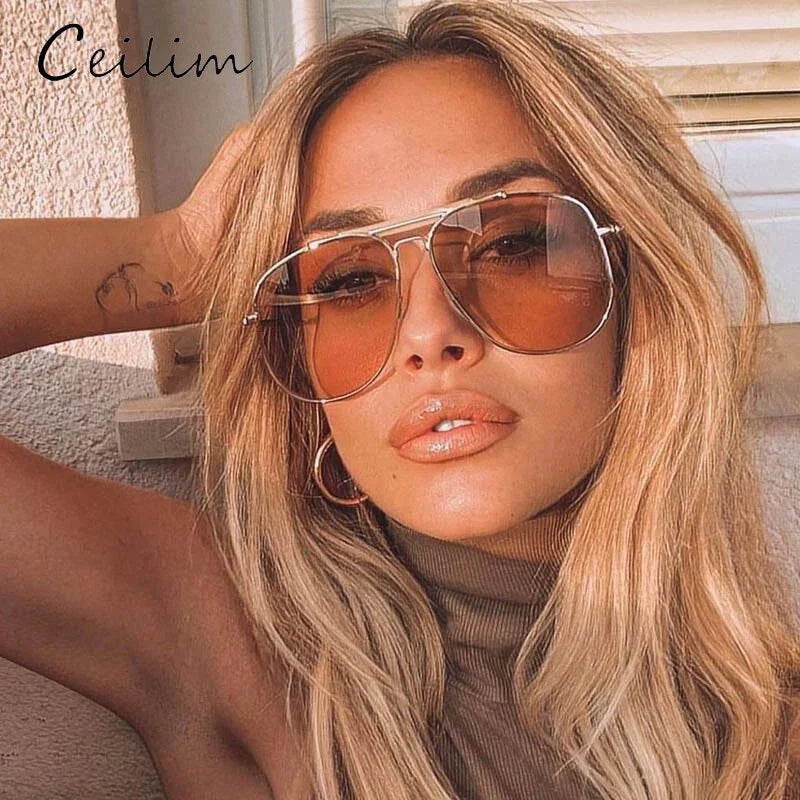 Double Bean Unisex Pilot Sunglasses