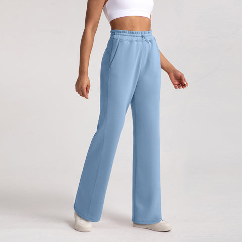 Sports Wide-leg Stone Washed Model Loose Straight Trouser