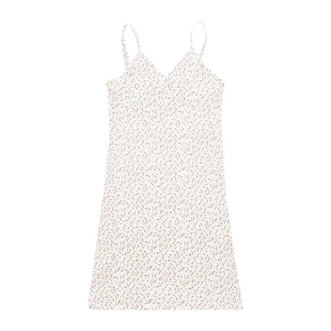 European and American pure desire retro printed V-neck sling dress women's summer 2024 New floral suspender dress women's foreign trade