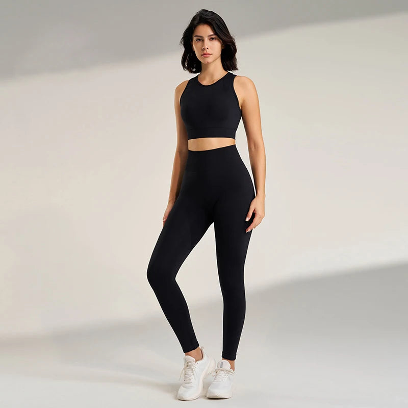Yoga Underwear Athletic Tank Top Long Pants Set