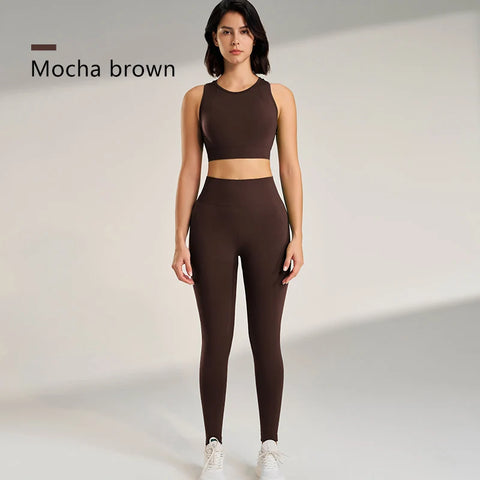 Yoga Underwear Athletic Tank Top Long Pants Set