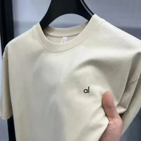 2025 Fashion Women T-shirt Brand Short Sleeve Alo Print Tshirt Clothing Tee Luxury Men T Shirt Print Y2k Streetwear Tops
