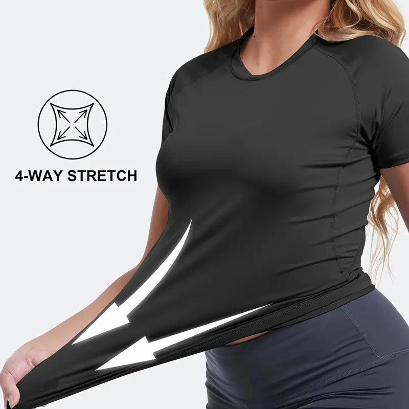 Short Sleeve Athletic Compression Tops