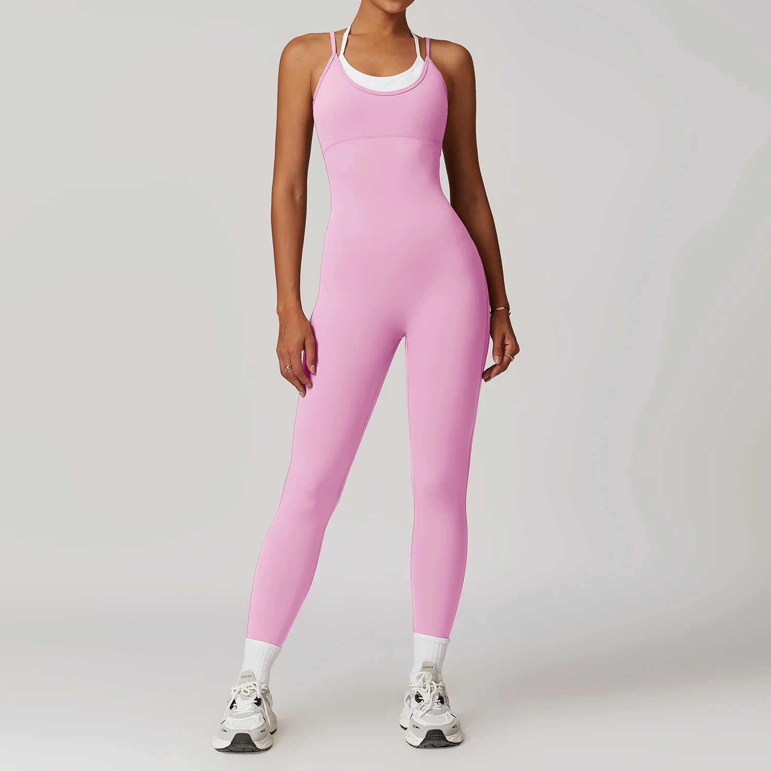 Sexy Women's Clothes Yoga Set Color Blocking Jumpsuits One Piece Fitness Rompers Sleeveless Sportswear Gym Set Workout Tracksuit
