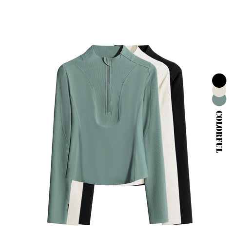 Sports Jacket Woman Gym Compression Shirt Long Sleeve