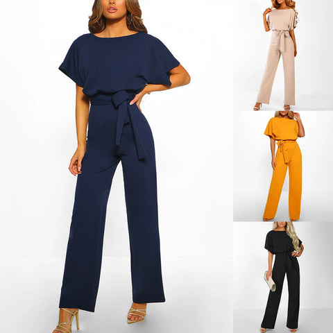 Women Sleeveless Long Jumpsuit 2025 Summer Wide Leg Pant Casual Waisted Tank Rompers Playsuit Office Lady Elegant Pocket Overall