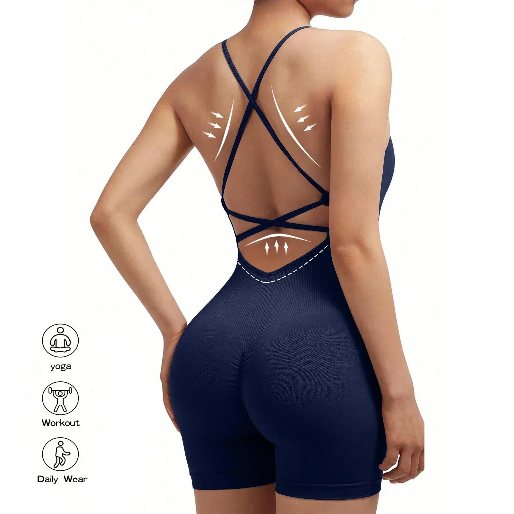 Yoga Criss Cross Backless Cami Sports Set