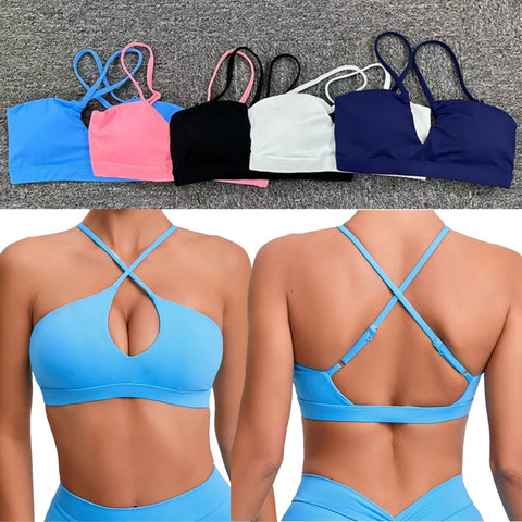 2 Pcs Gym Clothes Women V Back Yoga Set Sports Bra High Waist Leggings Women's Tracksuit Sportswear Fitness Gym Activewear XP310