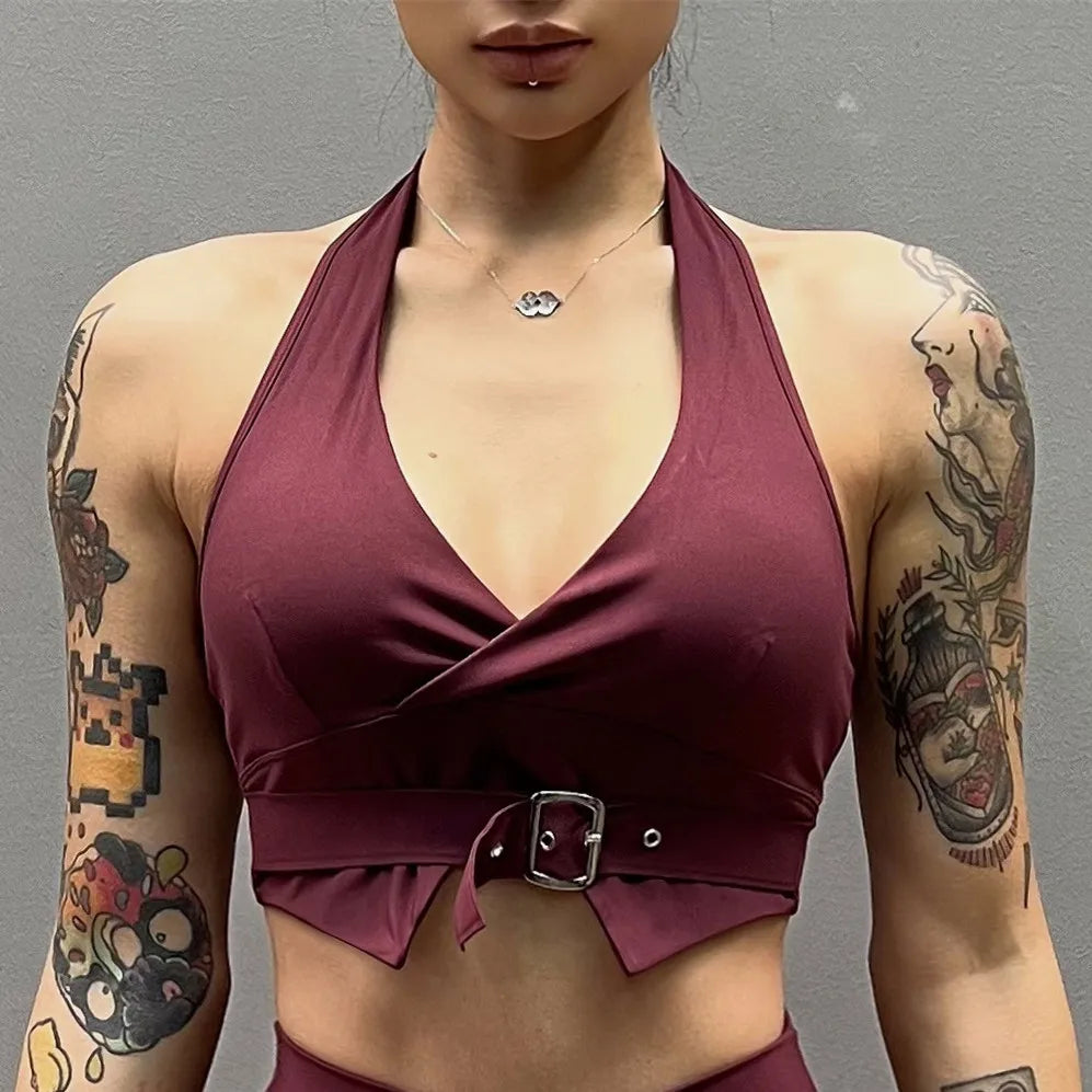 2025 1/2PCS Pad Women Crop Buckle Bra Leggings Yoga Set Scrunch Workout Pant Fitness Gym Sports Squat Proof Legging Outfit Suits