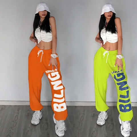 American Retro Letter Print Harem Pants – Your New Hip-Hop & Streetwear Essential