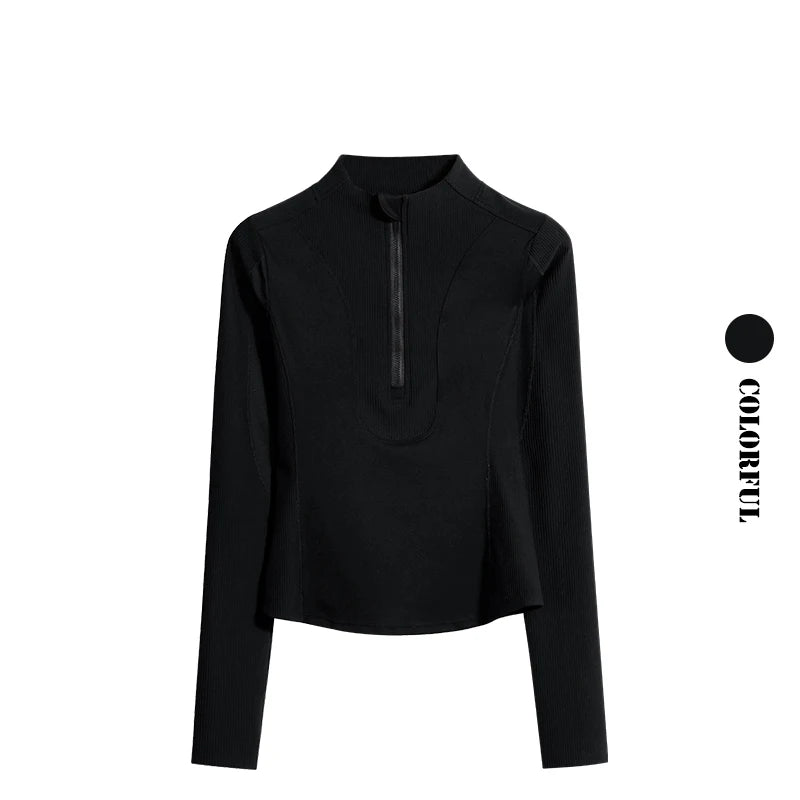 Sports Jacket Woman Gym Compression Shirt Long Sleeve
