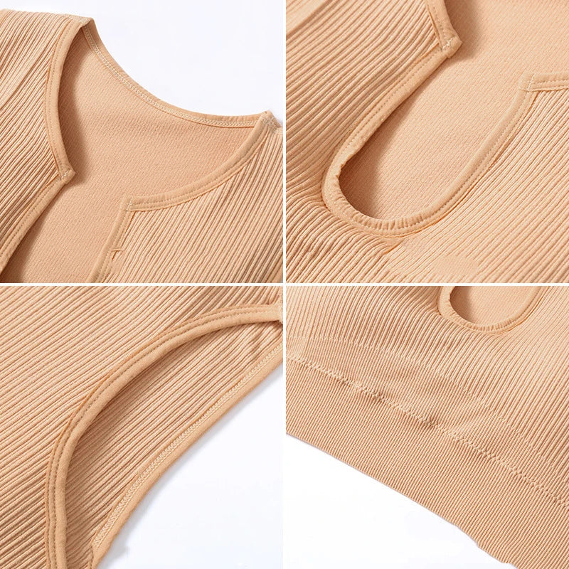 Fitness Tops & Shorts Seamless Sports Set