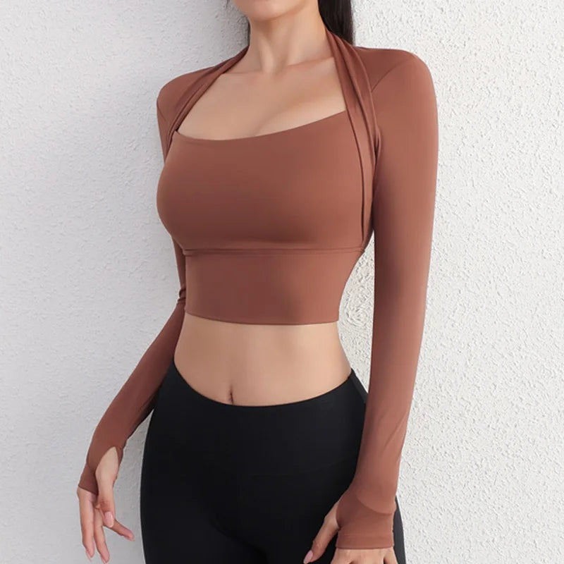 Cloud Hide Short Sleeve Sports Fitness Crop Top