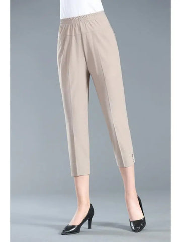 Summer Semi Formal Casual Thin Capri Quarter Trouser