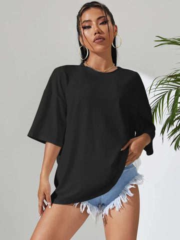 Funny Love Smiling Face T Shirt Women O-Neck Basic Street Fashion Short Sleeved Casual Loose Sport Clothes Soft Cotton Tshirt