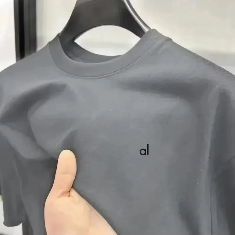 2025 Fashion Women T-shirt Brand Short Sleeve Alo Print Tshirt Clothing Tee Luxury Men T Shirt Print Y2k Streetwear Tops