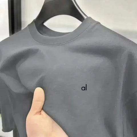 2025 Fashion Women T-shirt Brand Short Sleeve Alo Print Tshirt Clothing Tee Luxury Men T Shirt Print Y2k Streetwear Tops