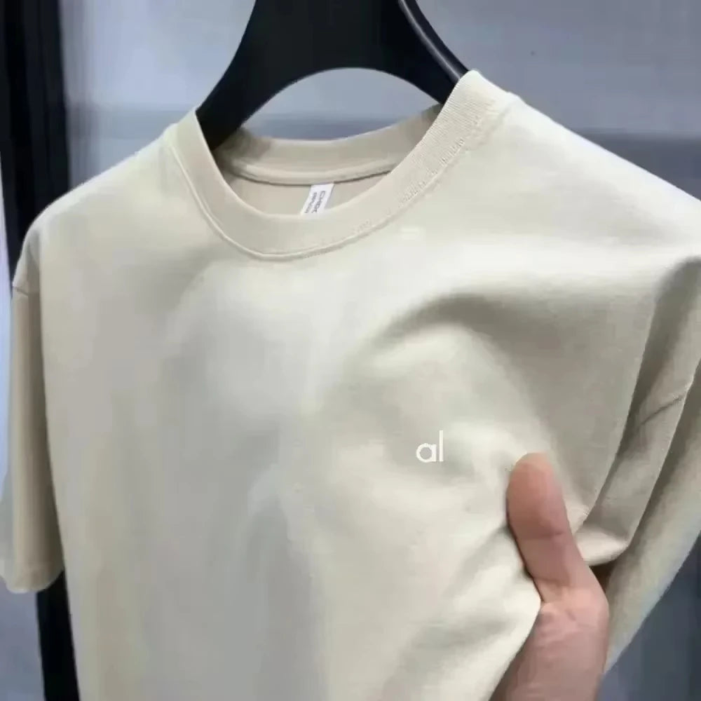 2025 Fashion Women T-shirt Brand Short Sleeve Alo Print Tshirt Clothing Tee Luxury Men T Shirt Print Y2k Streetwear Tops
