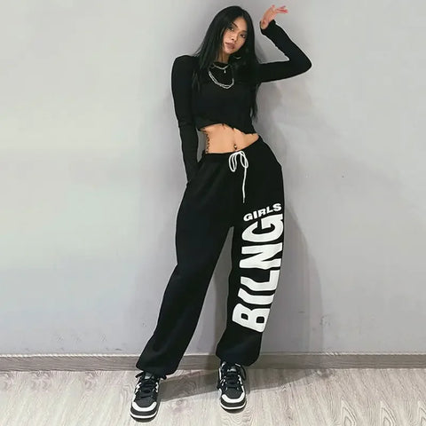 American Retro Letter Print Harem Pants – Your New Hip-Hop & Streetwear Essential