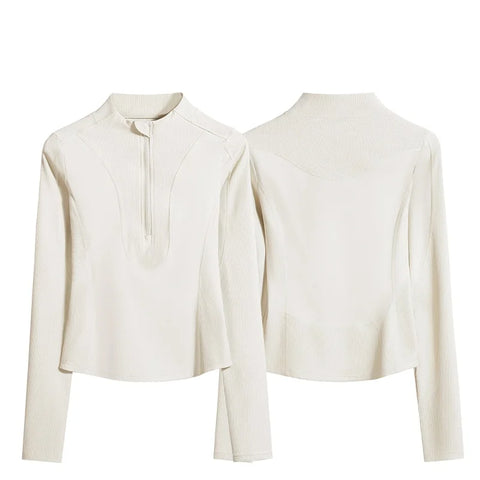 Sports Jacket Woman Gym Compression Shirt Long Sleeve