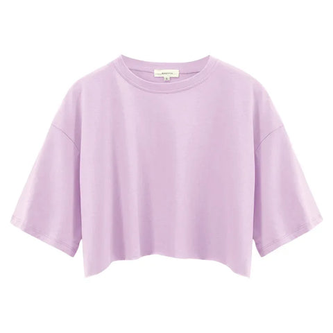 Leisure Versatile Fitness & Active Crop Top Loose Sports T-shirt