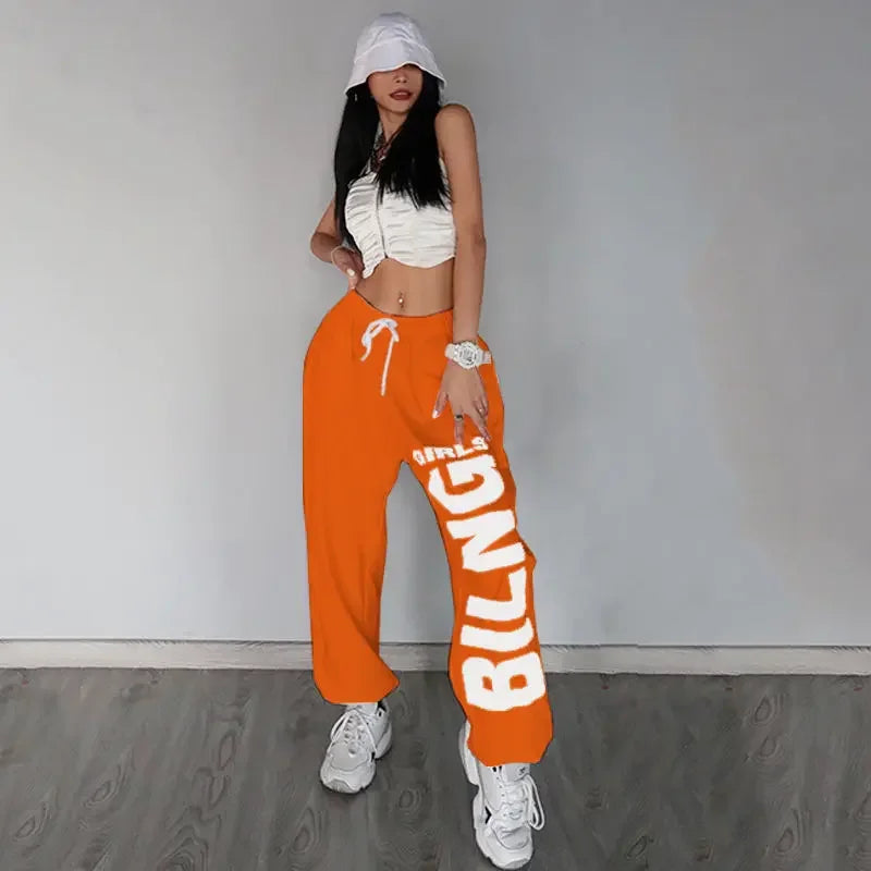 American Retro Letter Print Harem Pants – Your New Hip-Hop & Streetwear Essential