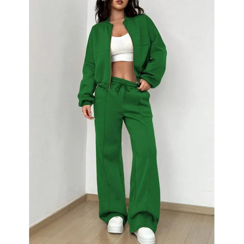Long Sleeve Zipper Coat Casual Autumn Tracksuit
