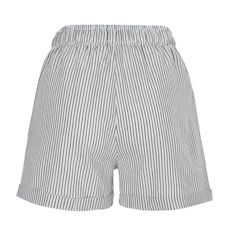 Striped Loose Shorts For Woman Drawstring Side Sports Shorts Women'S Summer Casual Trousers With Pockets Fashion Slacks Mujer