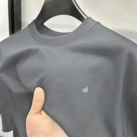 2025 Fashion Women T-shirt Brand Short Sleeve Alo Print Tshirt Clothing Tee Luxury Men T Shirt Print Y2k Streetwear Tops