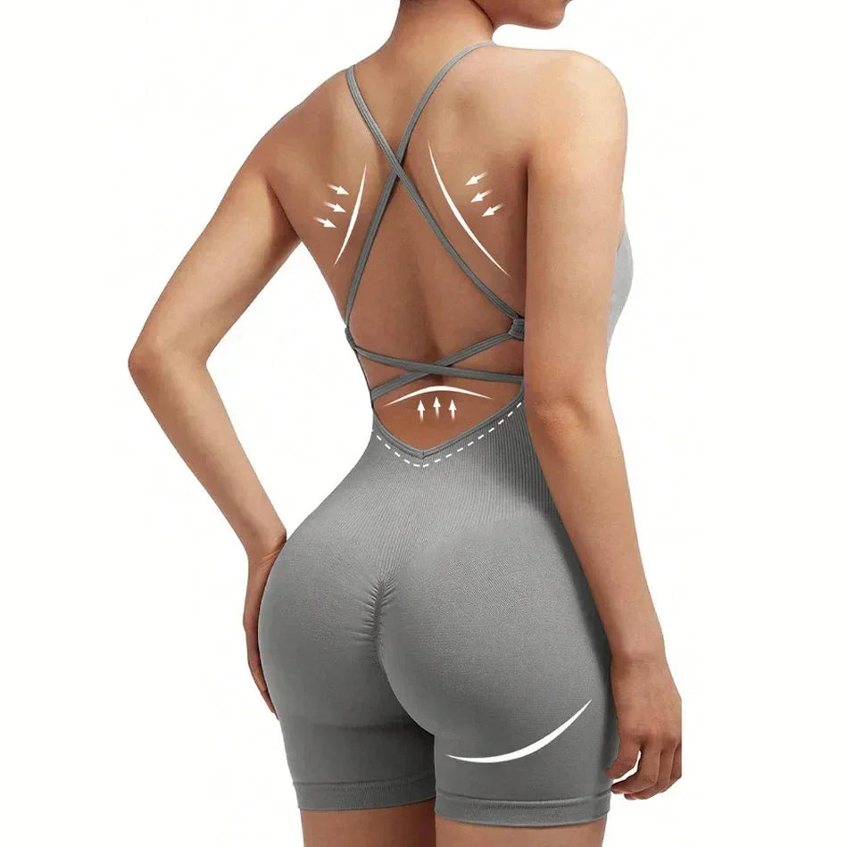 Yoga Criss Cross Backless Cami Sports Set