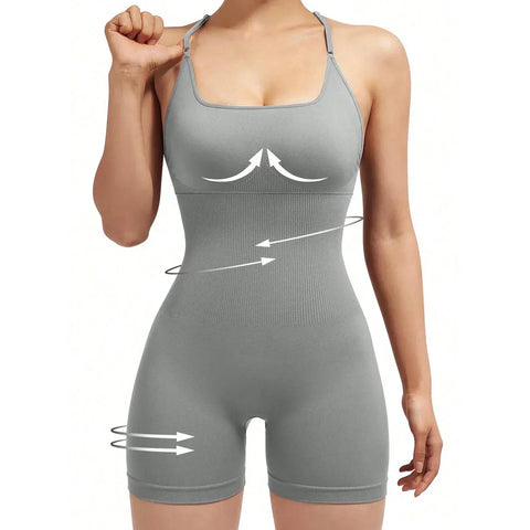Yoga Criss Cross Backless Cami Sports Set
