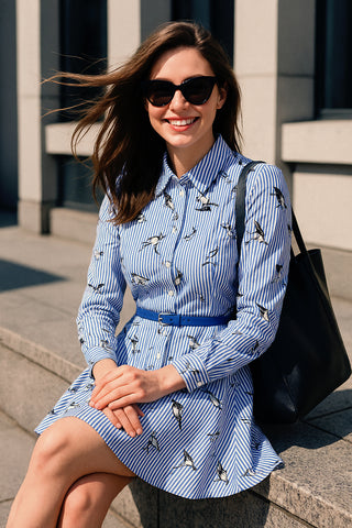 Long sleeve women's striped shirt