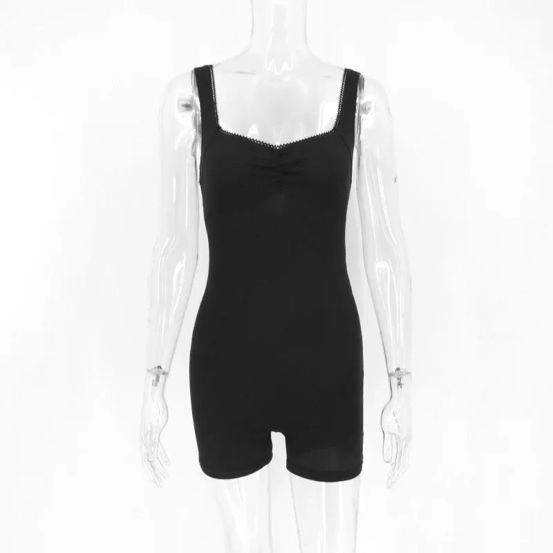 Black Trendy Club Girl One-Piece PlaySuit Women