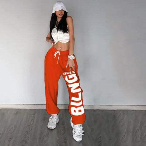 American Retro Letter Print Harem Pants – Your New Hip-Hop & Streetwear Essential