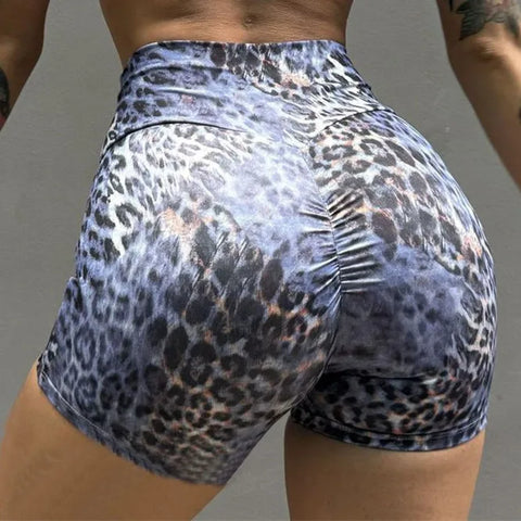 Leopard Bra & Fitness High Waist Raise Scrunch Gym Leggings set