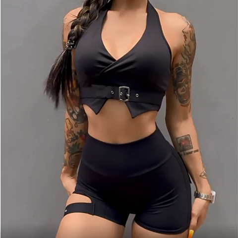 2025 1/2PCS Pad Women Crop Buckle Bra Leggings Yoga Set Scrunch Workout Pant Fitness Gym Sports Squat Proof Legging Outfit Suits