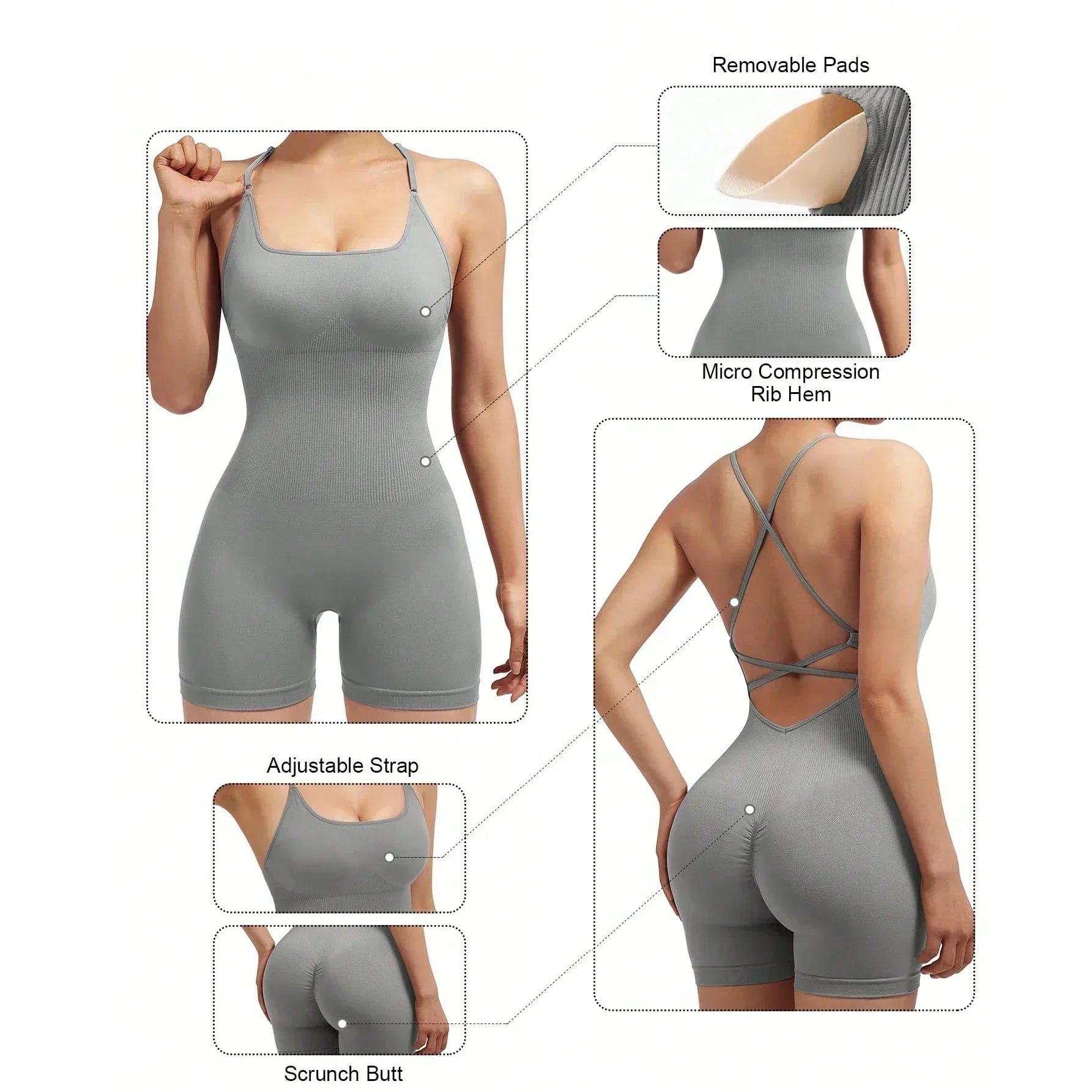 Yoga Criss Cross Backless Cami Sports Set