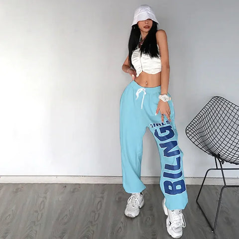 American Retro Letter Print Harem Pants – Your New Hip-Hop & Streetwear Essential