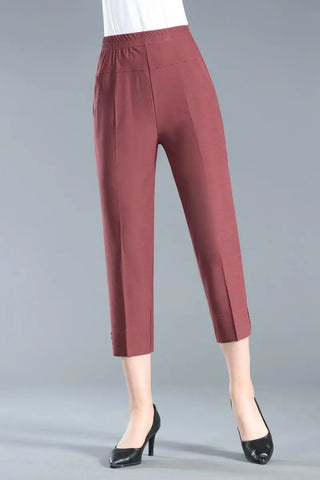 Summer Semi Formal Casual Thin Capri Quarter Trouser