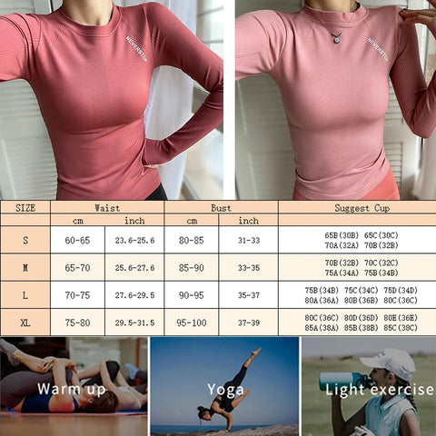 Thumb Hole Crew Neck Slimming Fit Long Sleeves Compression Tops