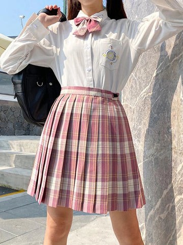 ZOKI Plaid Women Pleated Skirt Bow Knot Summer High Waist Preppy Girls Dance Mini Skirt Cute A Line Harajuku Sexy Japan Faldas