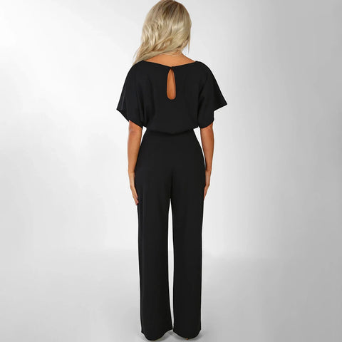 Women Sleeveless Long Jumpsuit 2025 Summer Wide Leg Pant Casual Waisted Tank Rompers Playsuit Office Lady Elegant Pocket Overall